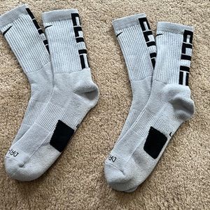 Gray Nike Elite Socks Mens-2 Pairs.  Gently used